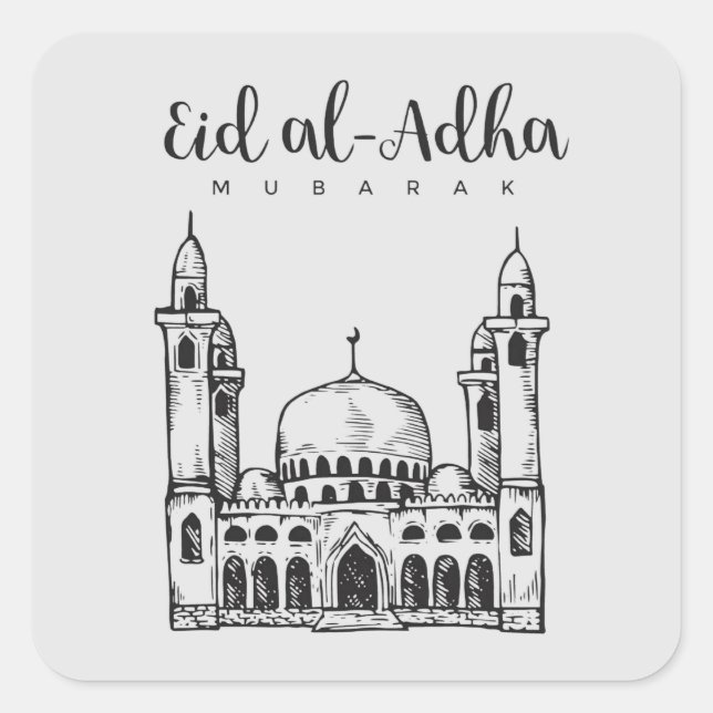 eid al adha square sticker (Front)