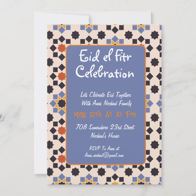 Eid al-Fitr Celebration Holiday Card (Front)