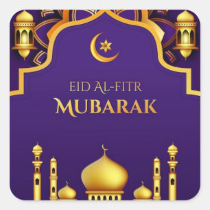 Eid Al-Fitr Greeting Square Sticker