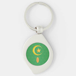 Eid al Fitr Mubarak Ramadan Kareem Moon Star Key Ring