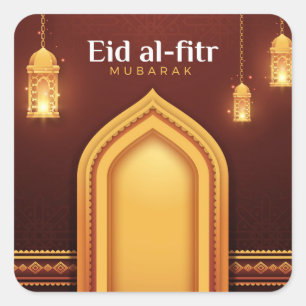 Eid Al-Fitr Mubarak Square Sticker