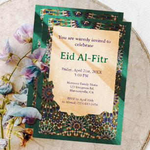 Eid Celebration ornamental Emerald Eid Party Eid Invitation