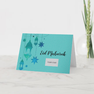 Eid Corporate Greeting Card - Light Blue