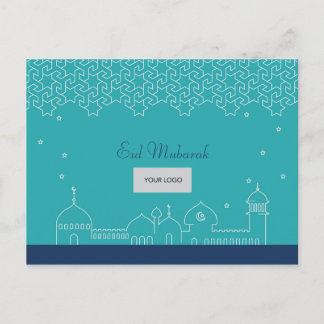 Eid Corporate Postcard - Blue