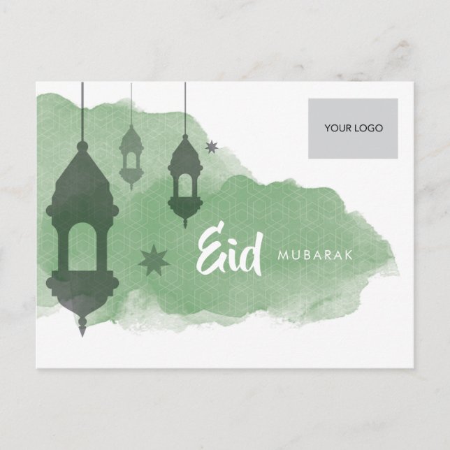 Eid Corporate Postcard - Green (Front)