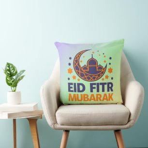 Eid Fitr Mubarak Happy Eid Al-Fitr Muslim Men kids Cushion