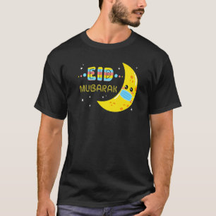 Eid Kid 2022 Mask Muslim Clothing Eid Mubarak T-Shirt