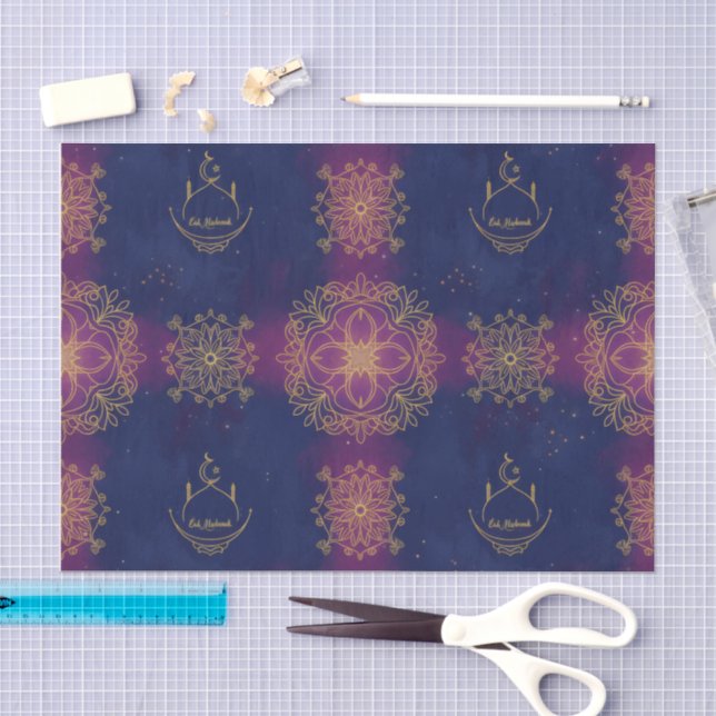 Eid Midnight blue/Magenta Tissue Paper (Craft)