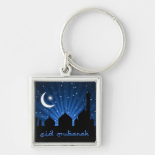 Eid Mosque Blue Night - Keychain