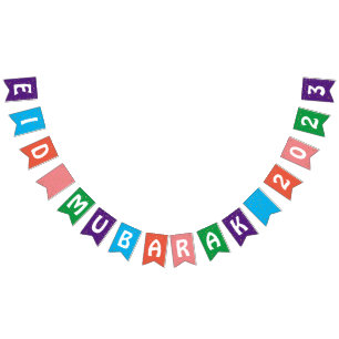 Eid Mubarak 2023 Colourful Eid Decorations Banner