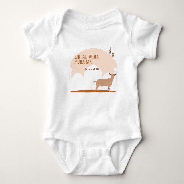 Eid mubarak  baby bodysuit (Front)