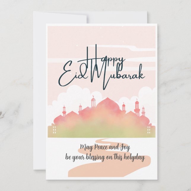 Eid Mubarak Card for the Festival (Front)