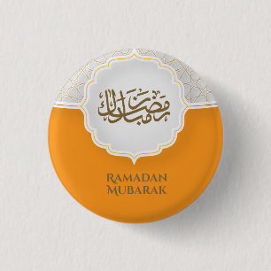 Eid Mubarak Card with Masjid 3 Cm Round Badge