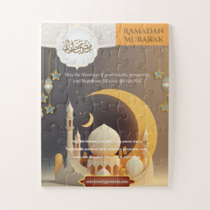 Eid Mubarak Card with Masjid Jigsaw Puzzle