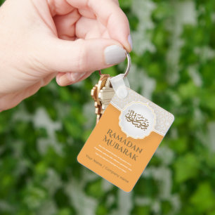 Eid Mubarak Card with Masjid Key Ring