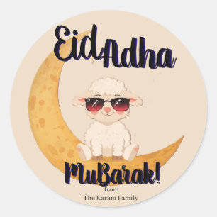 Eid Mubarak Celebration Gift Classic Round Sticker