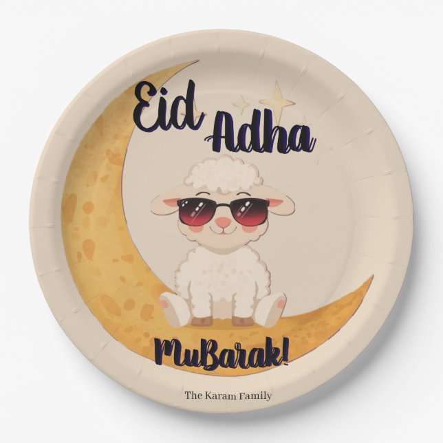 Eid  Mubarak Celebration Party  Paper Plate (Front)