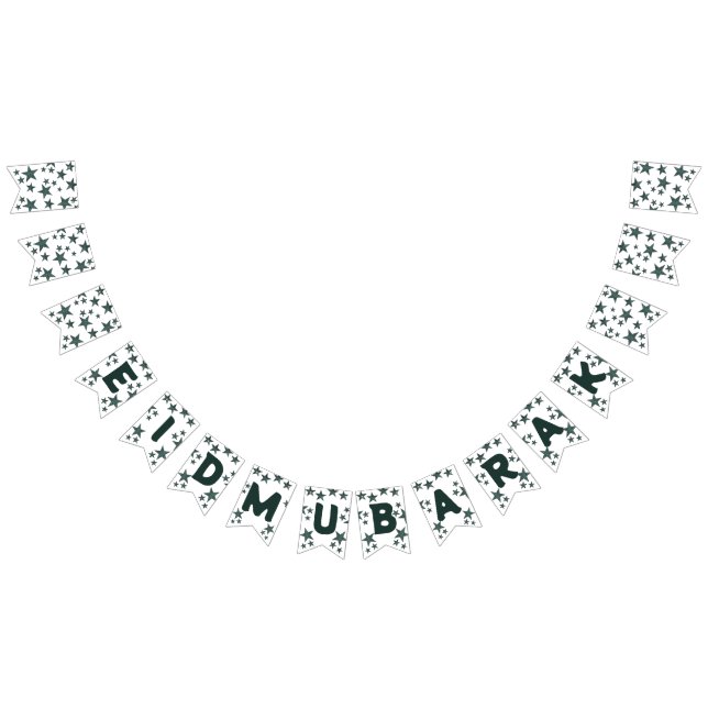 Eid mubarak crescent Islam mubarak stars   Bunting (All)