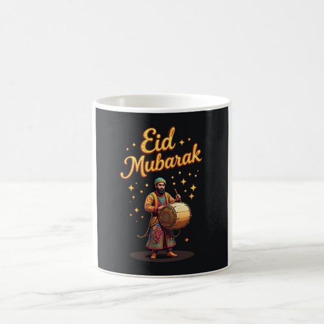  Eid Mubarak Drummer Celebration Art Coffee Mug (Center)