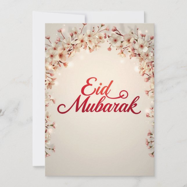 Eid mubarak Eid Fitr greeting Card (Front)
