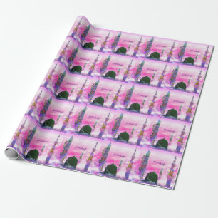 Eid Mubarak fairy tale themed wrapping paper