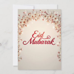 Eid mubarak floral Card Modern Eid Fitr Card