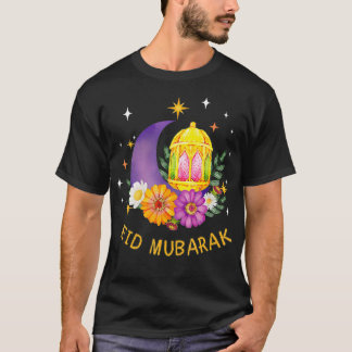 Eid Mubarak Floral Islamic Ramadan Tshirt for Musl