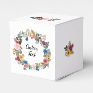 EID MUBARAK FLORAL WREATH FAVOUR CUBE FAVOUR BOX