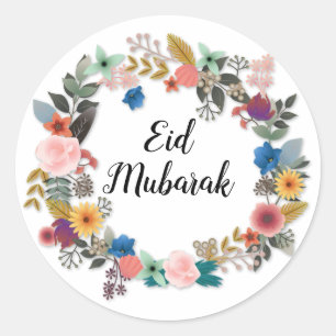 EID MUBARAK FLORAL WREATH STICKER