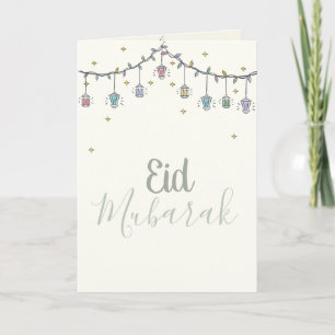 Eid Mubarak folded greeting card