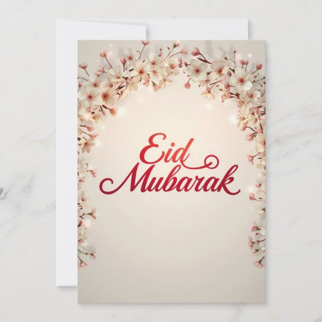 Eid mubarak for Eid Fitr Card (Front)