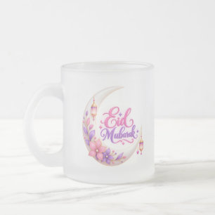 Eid Mubarak Frosted Glass Coffee Mug