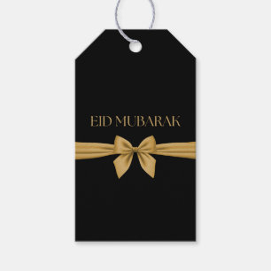 Eid Mubarak gold ribbon Gift Tags