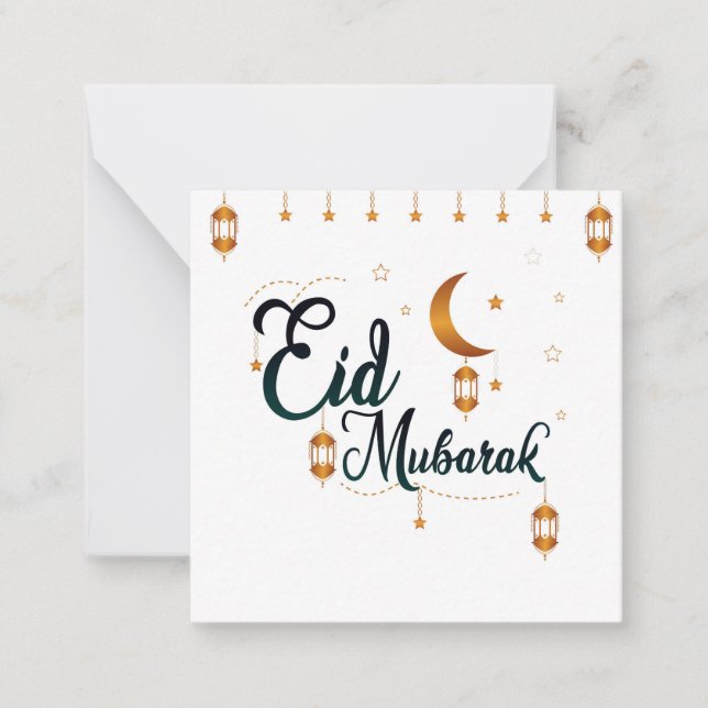 Eid Mubarak Golden Card (Front)