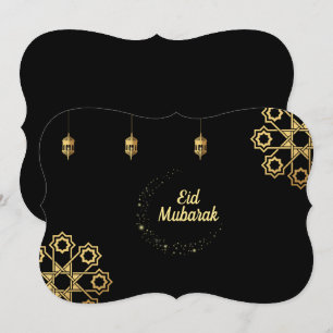 Eid Mubarak Golden Customise Invitation