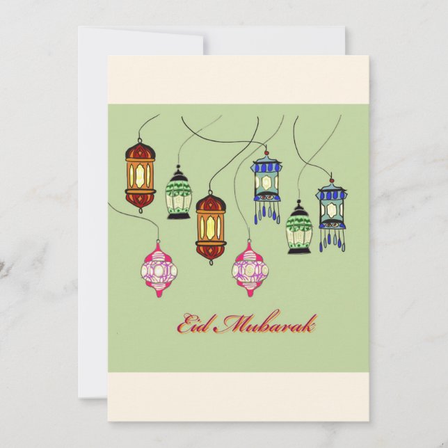 Eid Mubarak greeting card (Front)