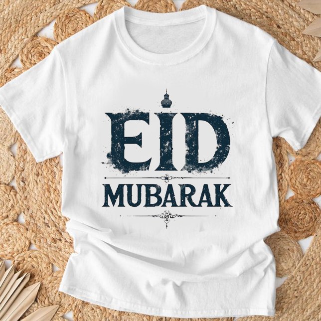 "EID MUBARAK" Grunge Islamic Holiday Graphic T-Shi T-Shirt (Creator Uploaded)