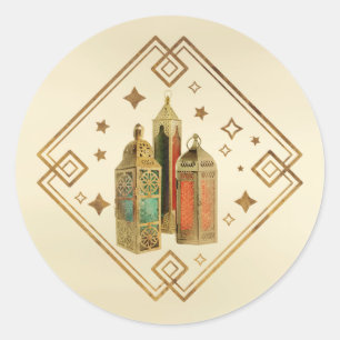 Eid Mubarak - Happy Eid Classic Round Sticker