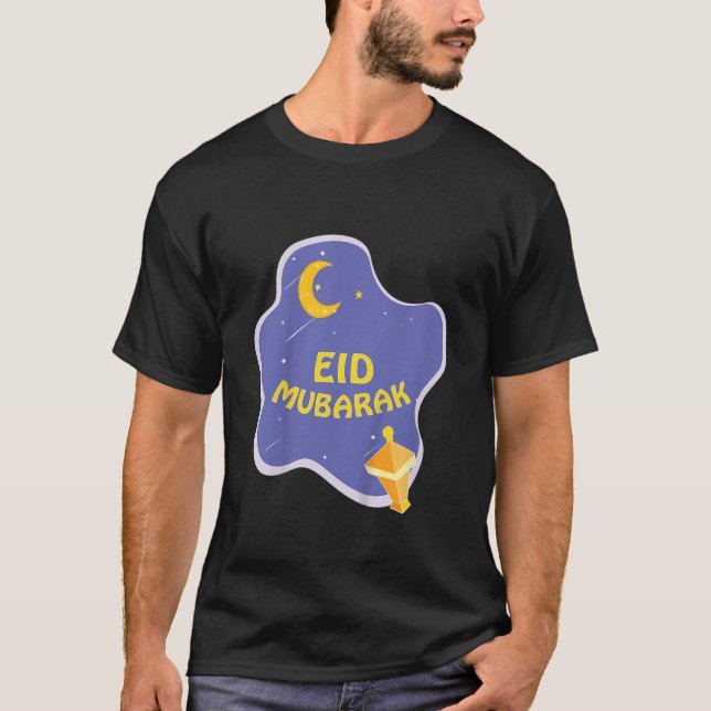 Eid Mubarak Happy Eid for kids Ramadan Muslim Holi T-Shirt (Front)