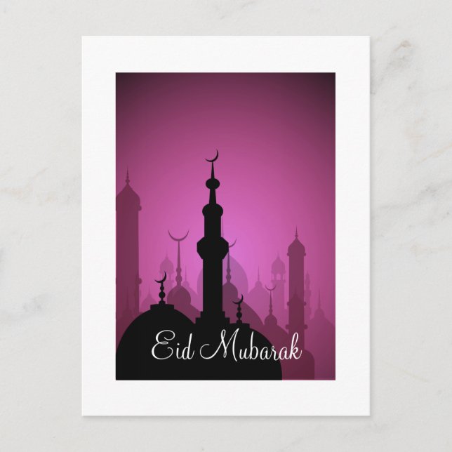 Eid Mubarak Happy Eid Holiday Postcard (Front)