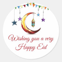Eid Mubarak  Islamic Crescent 