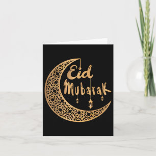Eid Mubarak Kareem Islamic Fasting Kids Women Men Card