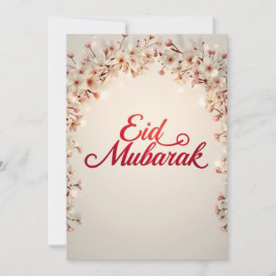 Eid mubarak Modern Floral greeting Card