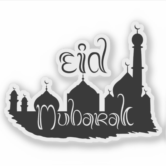 Eid Mubarak Mosque with Typography (Front)