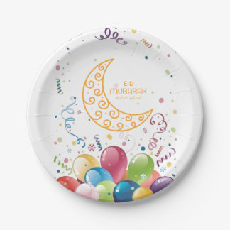 Eid mubarak  paper plate