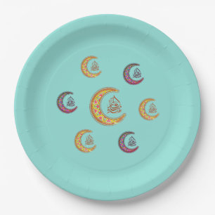 eid mubarak paper plates عيد مبارك