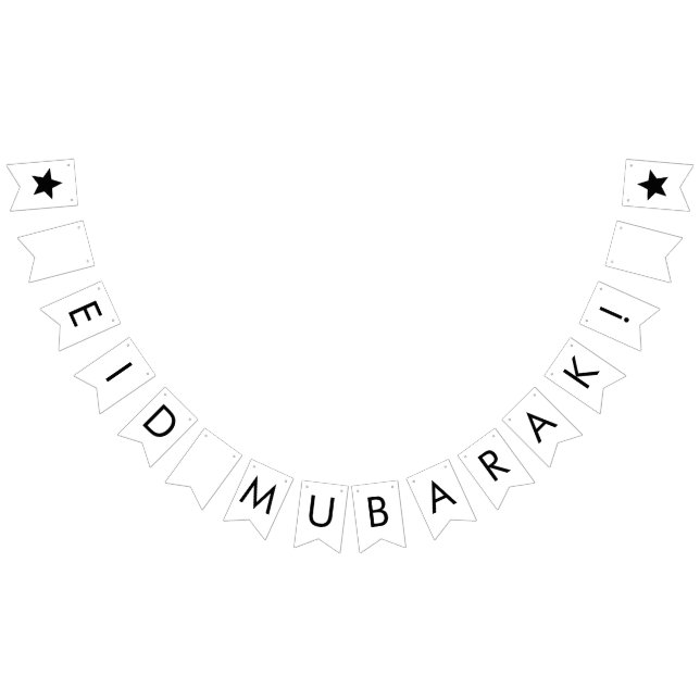 Eid Mubarak Pennant Bunting Banner (All)