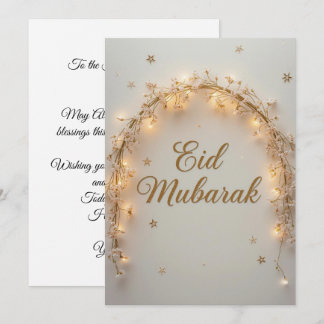 Eid mubarak Personalized Lights Greeting Card