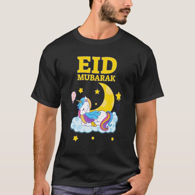 Eid Mubarak Present for kids Mom Girls Eid Mubarak T-Shirt (Front)