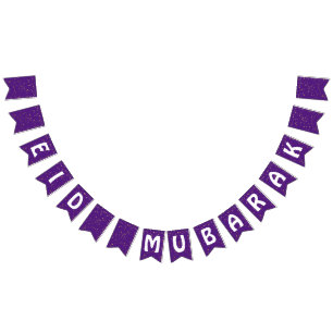 Eid Mubarak Purple Eid Banner Decorations